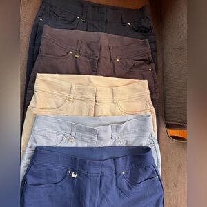 JM Collection Bundle of 5 Straight Stretch Comfort Pants